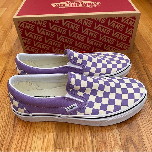 Vans Checkerboard Classic Slip On Women’s Sneakers - Picture 4 of 6